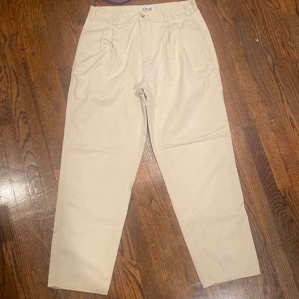 Loose White pants.